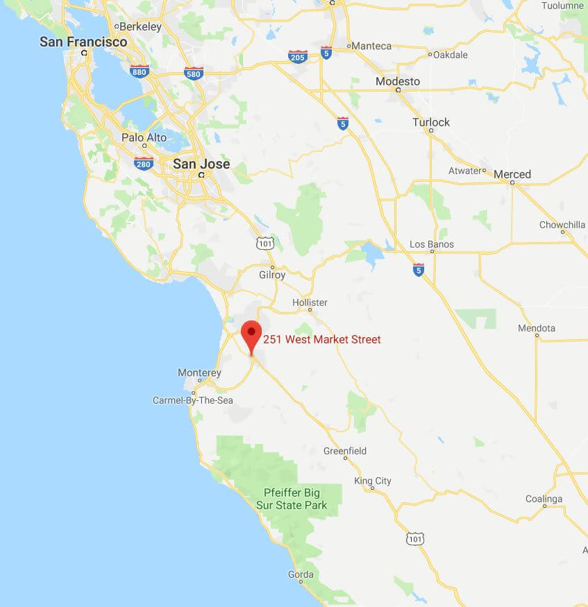 Map of Salinas CA