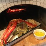 King Crab Legs-Artichoke-Melted Butter-Pizza Oven