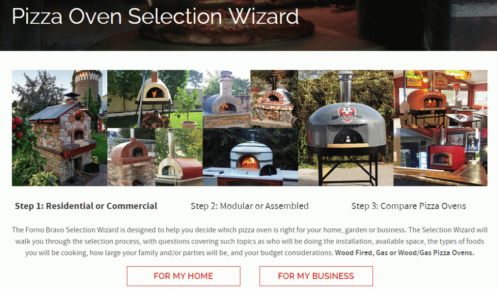 screen shot of selection wizard