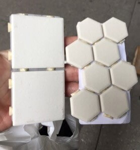 Square tile- hexagonal tile