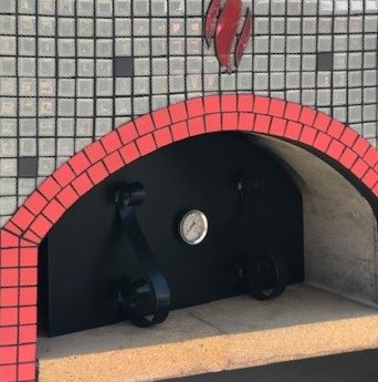 tiled pizza oven