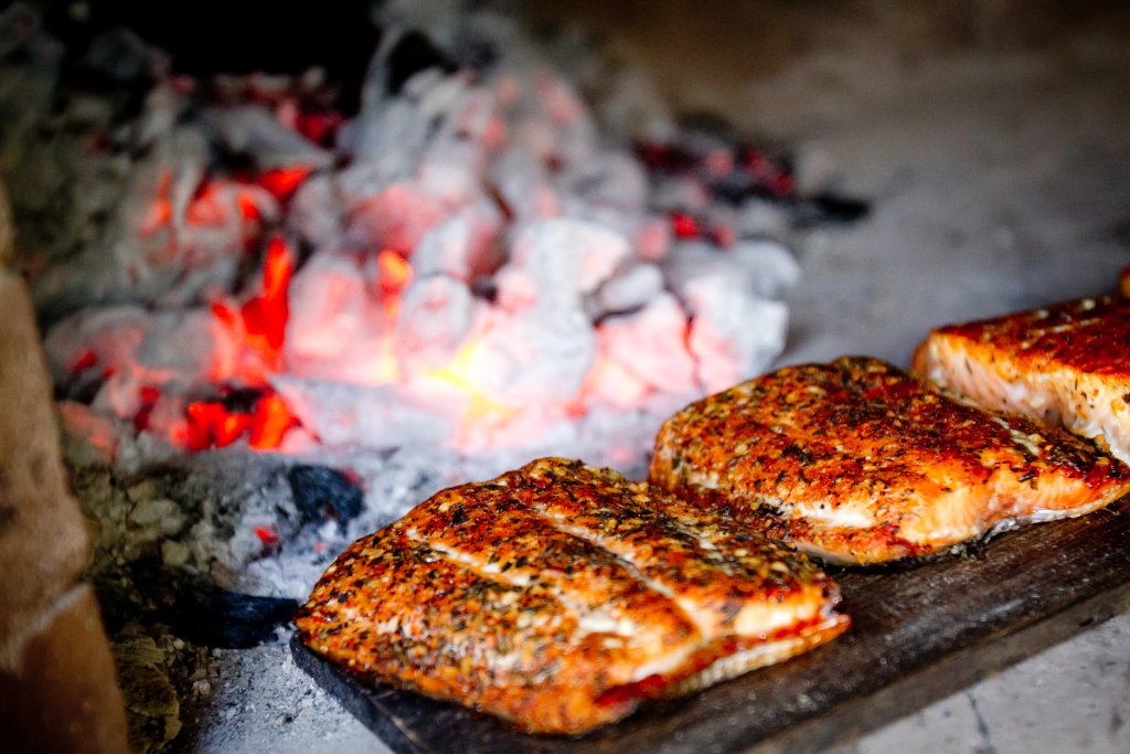 Wood Fired Cedar Plank Salmon Forno Bravo. Authentic Wood Fired Ovens