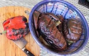 Roasted red pepper and eggplant