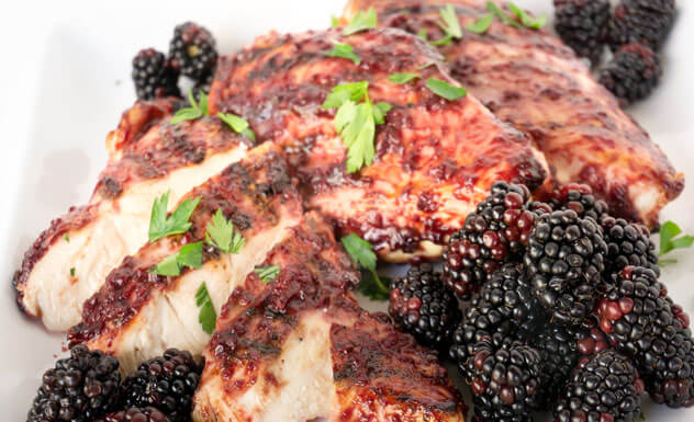 BBQ Chicken-blackberries