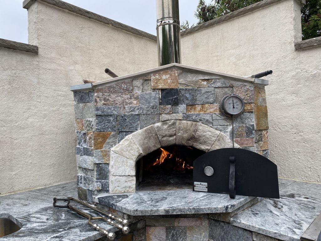 Wood Fired Oven-stone enclosure