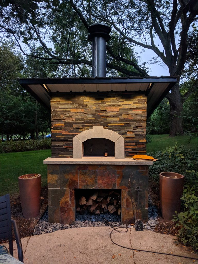 Pompeii Brick Oven with stone enclosure