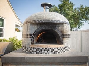 black and white tiled-Napolino wood fired oven