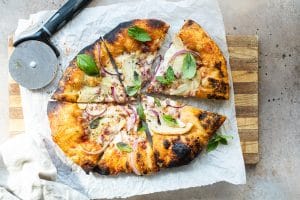 Chicken Pancetta Pizza- Pizza Cutter