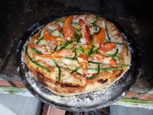 Lobster and Asparagus on Pizza