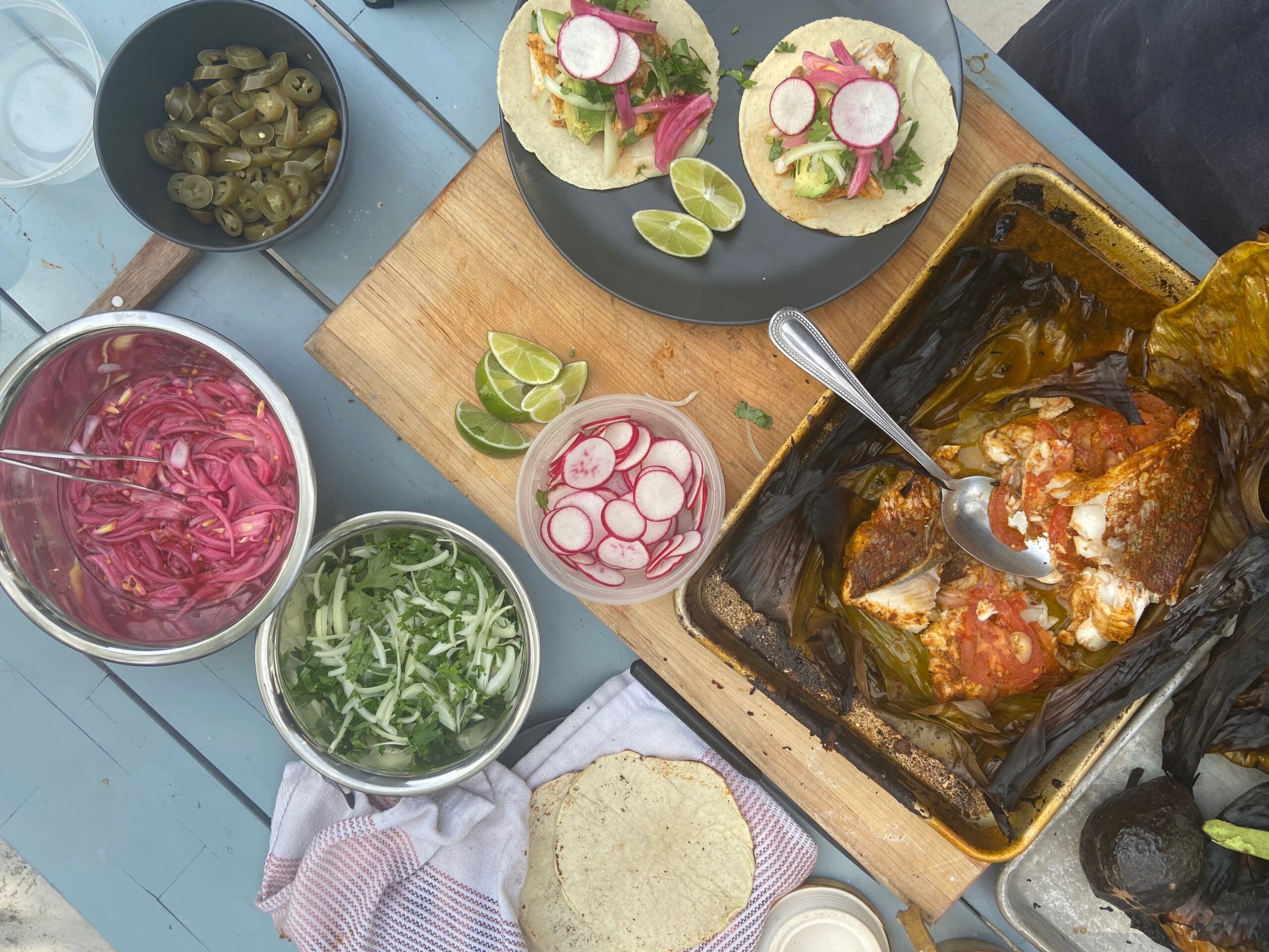 Ingredients for fish tacos