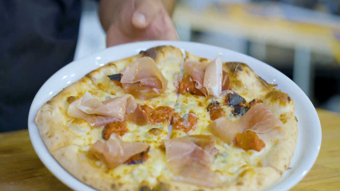 pizza on plate