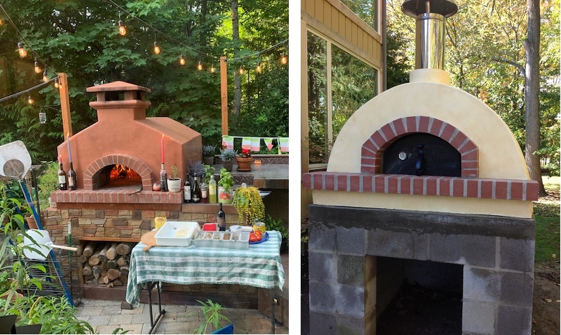 Two wood fired ovens