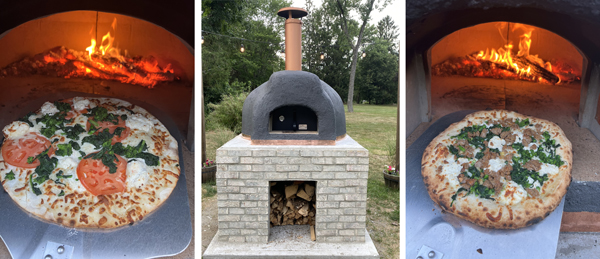 2 kinds of pizza-casa2G grey stucco pizza oven