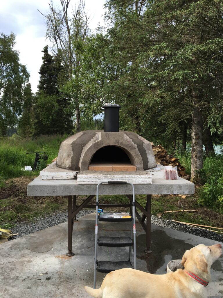 oven kit on stand-dog 