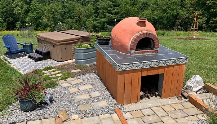 UDPATIO Outdoor Pizza Oveb Hearth Wood-fired Outdoor Pizza Oven in