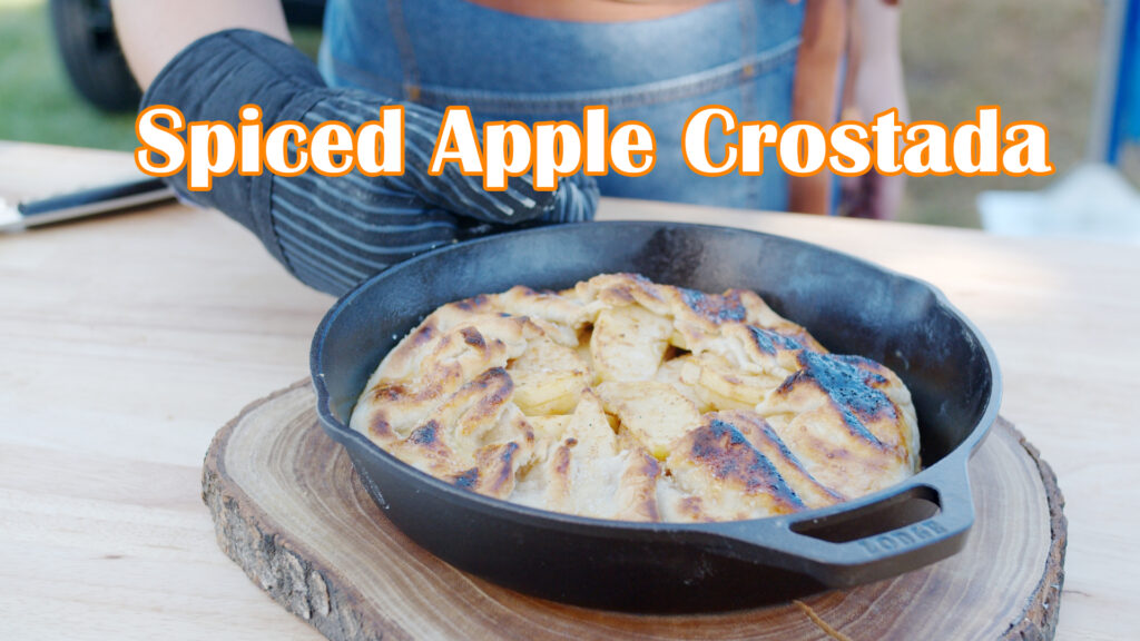 Apple Crostada-cast iron pan-title