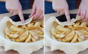 Apple Crostada-folding crust