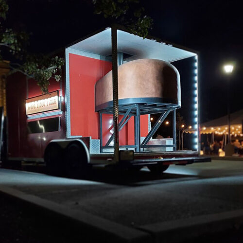 Mezzaluna Wood Fired Pizza Food Truck with a Porch-Style Roma120 Oven ...